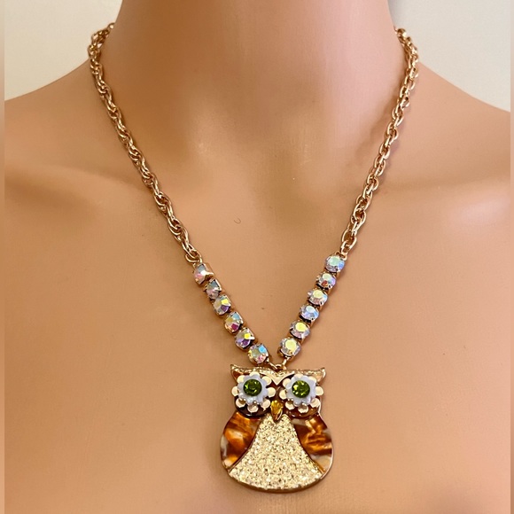 New Betsey Johnson owl necklace - Picture 7 of 14